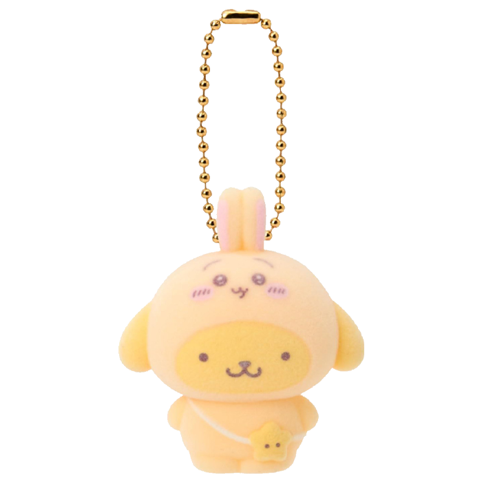 Sanrio x Chiikawa - Keychain Flocked - Pompompurin