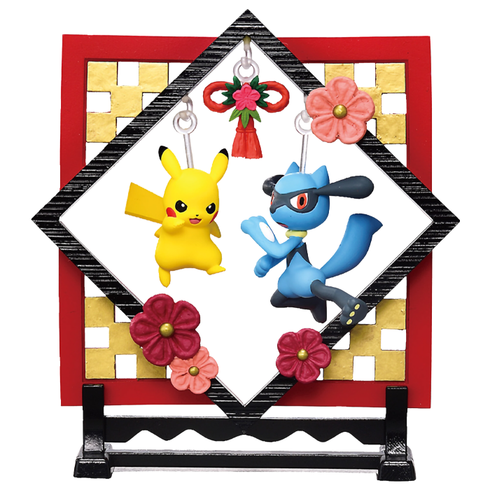 Re-Ment Fluffy Flowy Decoration - Pikachu & Riolu