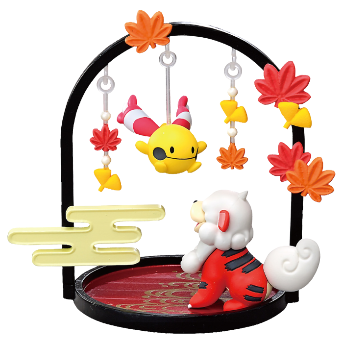 Re-Ment Fluffy Flowy Decoration - Chingling & Growlithe di Hisui