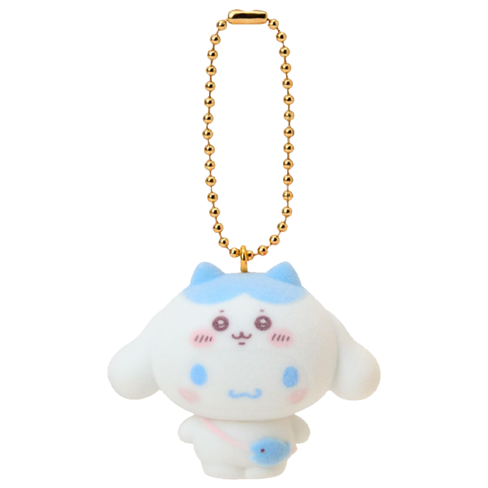 Sanrio x Chiikawa - Keychain Flocked - Cinnamoroll