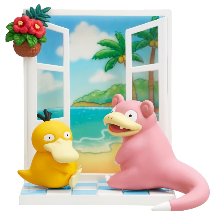 Re-Ment Pokémon Windowsill Collection - Psyduck & Slowpoke